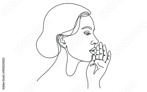 Woman applying lipstick with elegant hand gesture