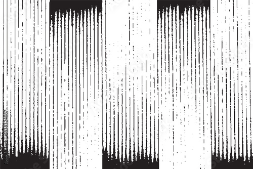 Abstract Grunge Black and White Vertical Striped Texture Background