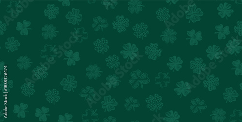 Hand-Drawn Shamrock Pattern for St. Patrick's Day