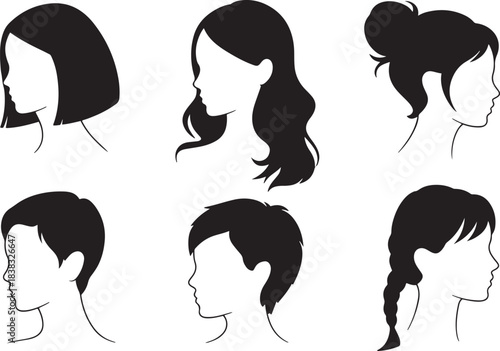 set of women silhouettes