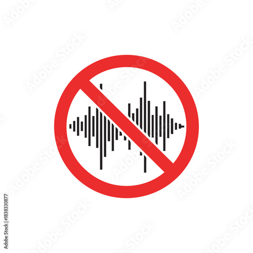 No Noise Sign, Loud Sound Prohibited