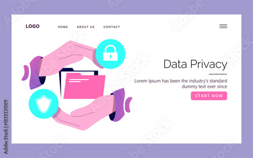 Data Privacy Protection Concept Vector Illustration