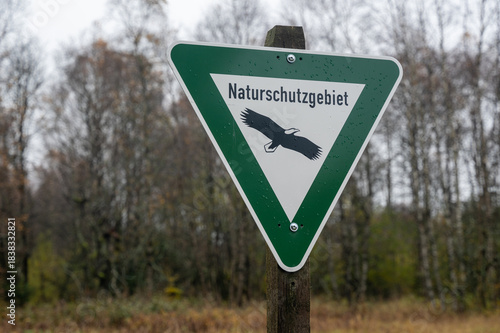 Information sign with the German word 