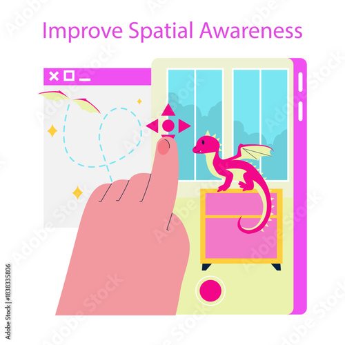 Interactive Vector Illustration of Spatial Awareness