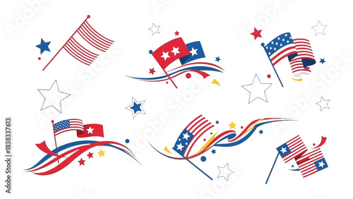 Patriotic Display: A vibrant collage of national flags, each a symbol of unity, freedom, and the diverse spirit of nations.