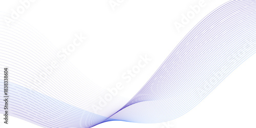 colorful  wave line pattern. Flowing particles wave pattern gradient smooth curve shape isolated on transparent background.	