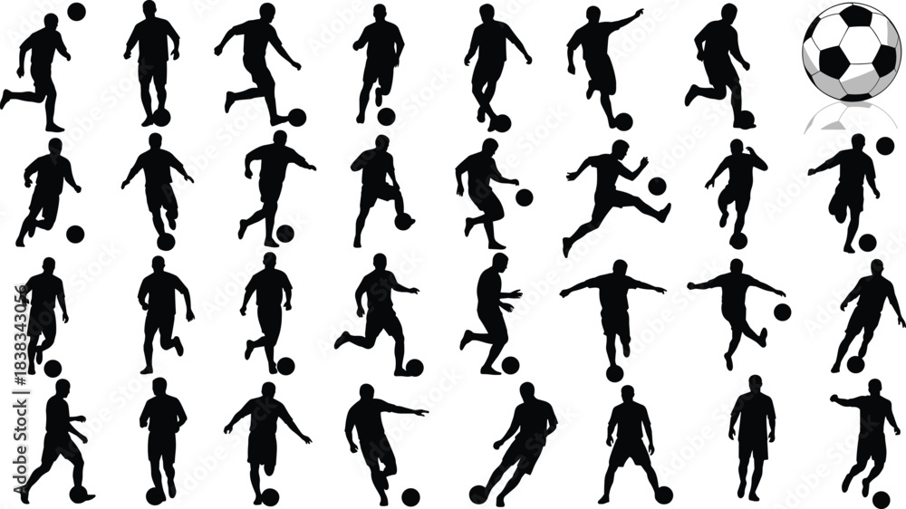 Naklejka premium Vector silhouette collection of fashionable female models in various elegant dresses and gowns, illustrating high fashion, beauty, glamour, and professional apparel modeling.