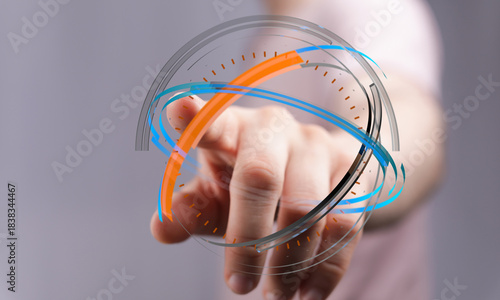 A person's hand interacting...