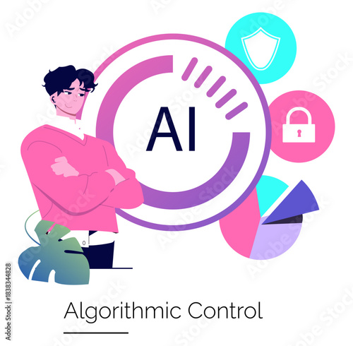 Confident AI Management Vector Illustration