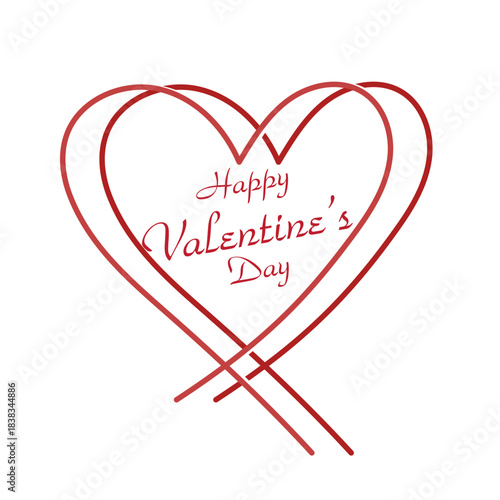happy Valentine's Day Poster or banner with many hearts. vector illustration design