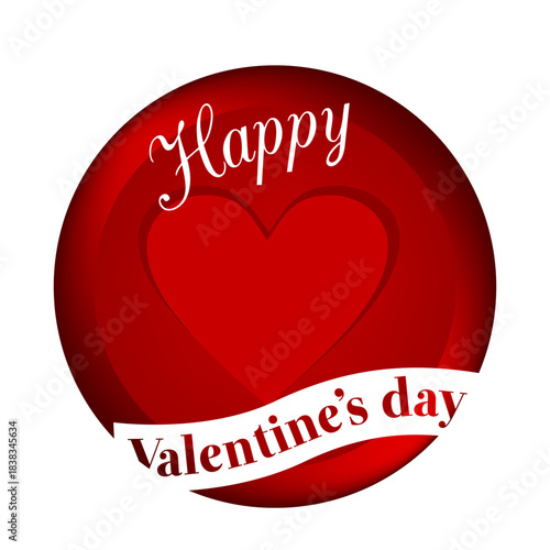 happy Valentine's Day Poster or banner with many hearts. vector illustration design