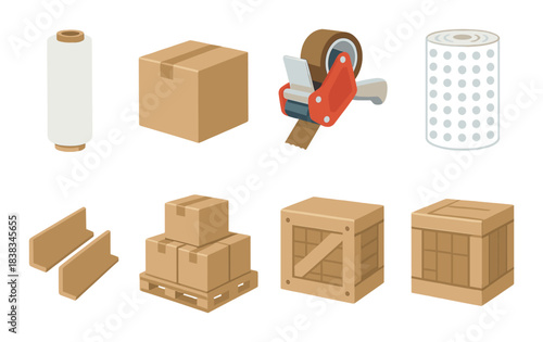 Packaging supplies overview: boxes, tape, crates, and film essentials