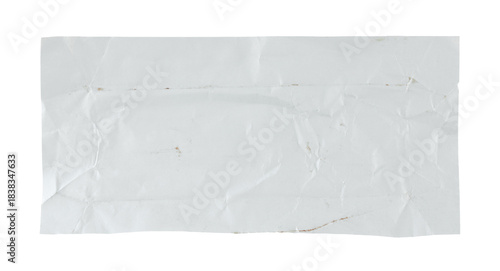 Crumpled chocolate bar wrapper with visible chocolate smudges, isolated on transparent background for food design, advertising, and packaging concepts