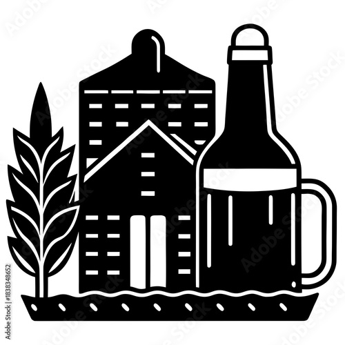 Vector illustration brewery Beer
