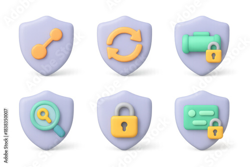 Free Download Cybersecurity icons set for digital protection design in minimal style - GFXLoad