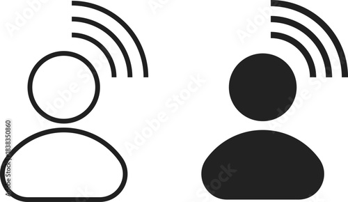 Influencer Icon Set. Social Media Marketing and Content Creator Symbols 