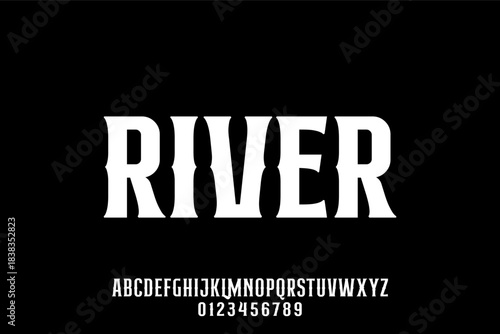 River Font: A Bold and Distinctive Display Typeface for Creative Projects.