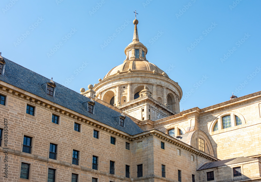 Obraz premium El Escorial palace and gardens outside Madrid, Spain
