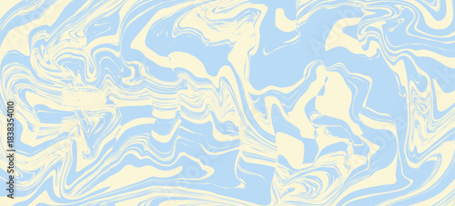 Abstract horizontal background with colorful waves. Trendy vector illustration in style retro 60s, 70s. Pastel colors.eps10