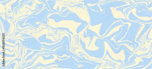 Abstract horizontal background with colorful waves. Trendy vector illustration in style retro 60s, 70s. Pastel colors.eps10