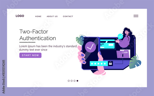 Two-Factor Authentication Vector Illustration Concept