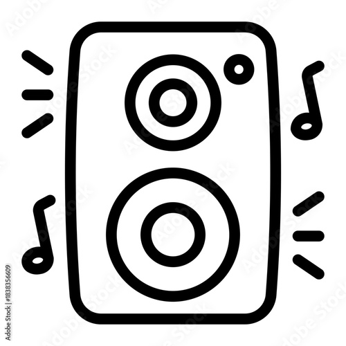 This Speaker icon is suitable for party or event.
