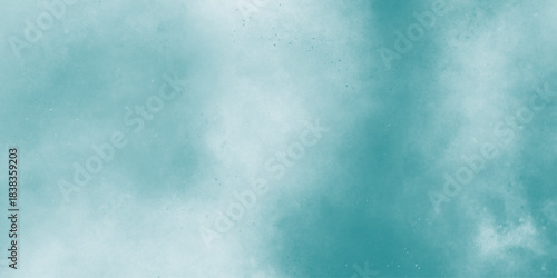 Abstract watercolor painted sky with white fluffy clouds on a blurry blue sky for design. White cloud and blue sky background with copy space. Nature background. Digital paint.
