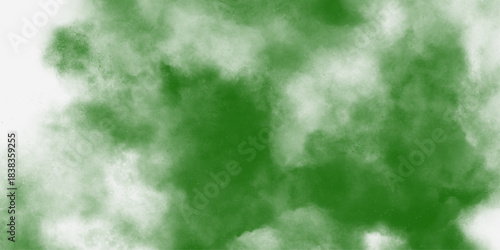 Abstract background of swirling green and dark green clouds. Abstract pixelated green shape with dark tones and subtle texture for digital art isolated on transparent background .

