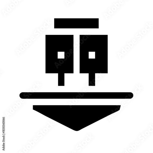 Floating Building Marine Architecture Sustainable Urban Innovation icon set