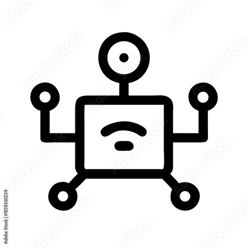 Smart Hub IoT Network Connectivity Data Platform icon set