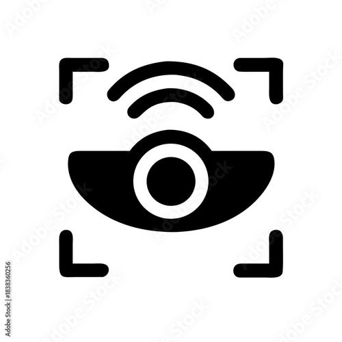 Smart Lens IoT Optics Vision Sensor Camera AI icon set