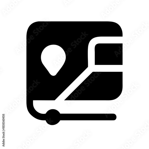 Transit Map Transportation Route Navigation Public Mobility Urban Planning icon set