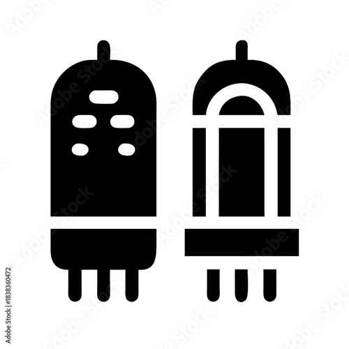Vacuum Tube Electronics Technology Circuit Component Vintage Audio icon set