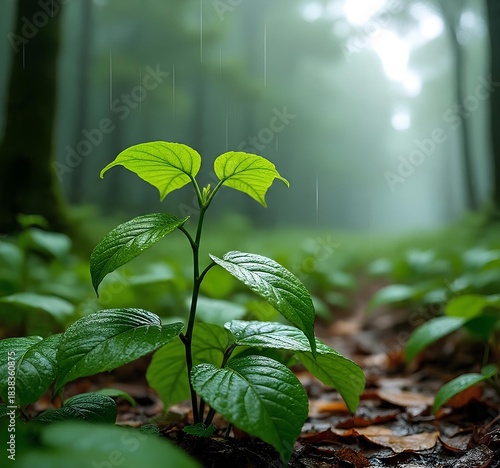 green leaves in the forest