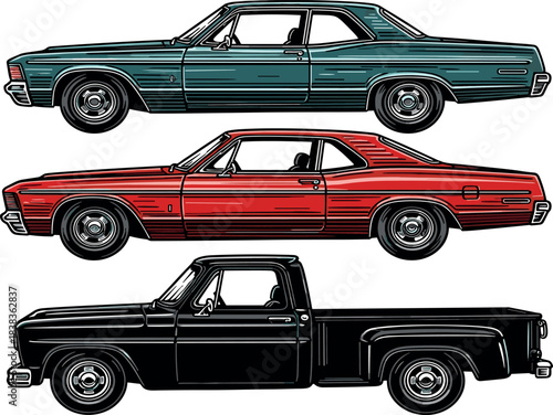 Classic American Cars and Truck Collection.