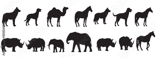 Animal silhouettes collection