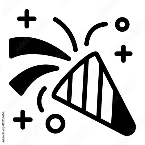 This Party popper icon is suitable for party or event.