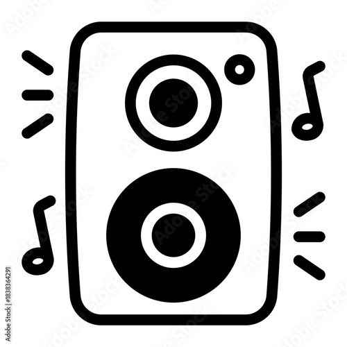 This Speaker icon is suitable for party or event.
