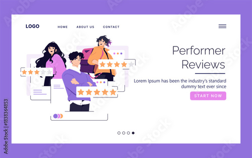 Web Interface with Performer Reviews and Ratings