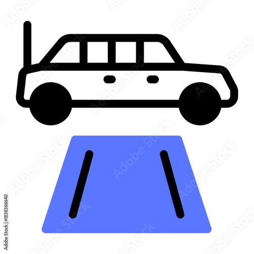 This Limousine icon is suitable for party or event.
