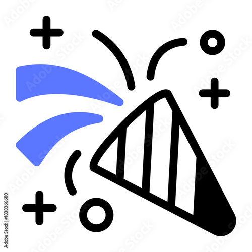 This Party popper icon is suitable for party or event.