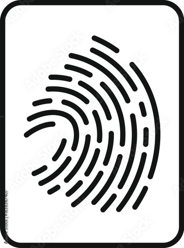 Fingerprint icon symbolizing secure access, personal identity, and biometric authentication