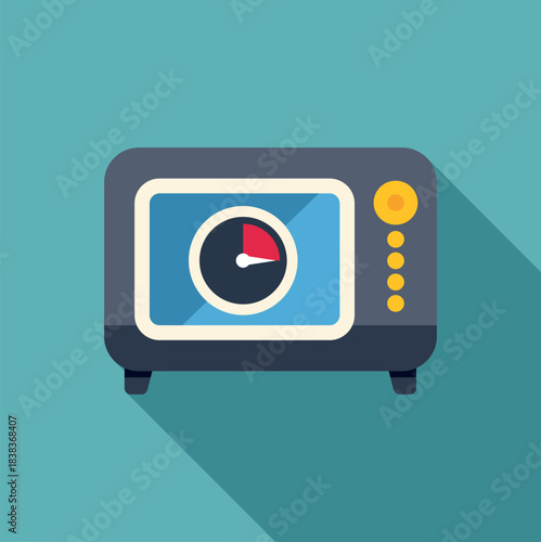 Microwave oven with a timer showing time remaining for cooking food