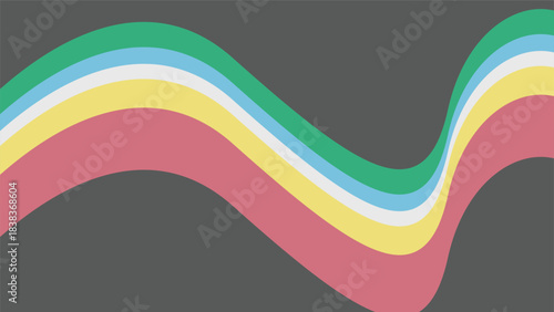 Disability pride flag. Color stripes representing a form of impairment art