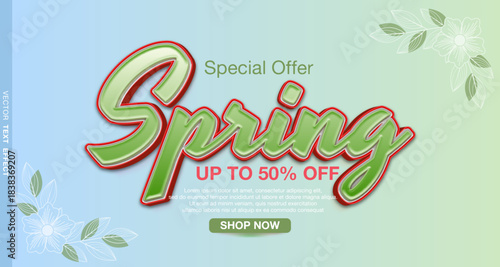 Sale banner template for spring celebration