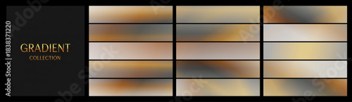 Brown and Blue Gradient Collection, Earthy and Water Tones, Abstract Backgrounds, Natural Design Elements