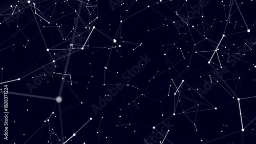 Abstract network connecting glowing data points in digital space