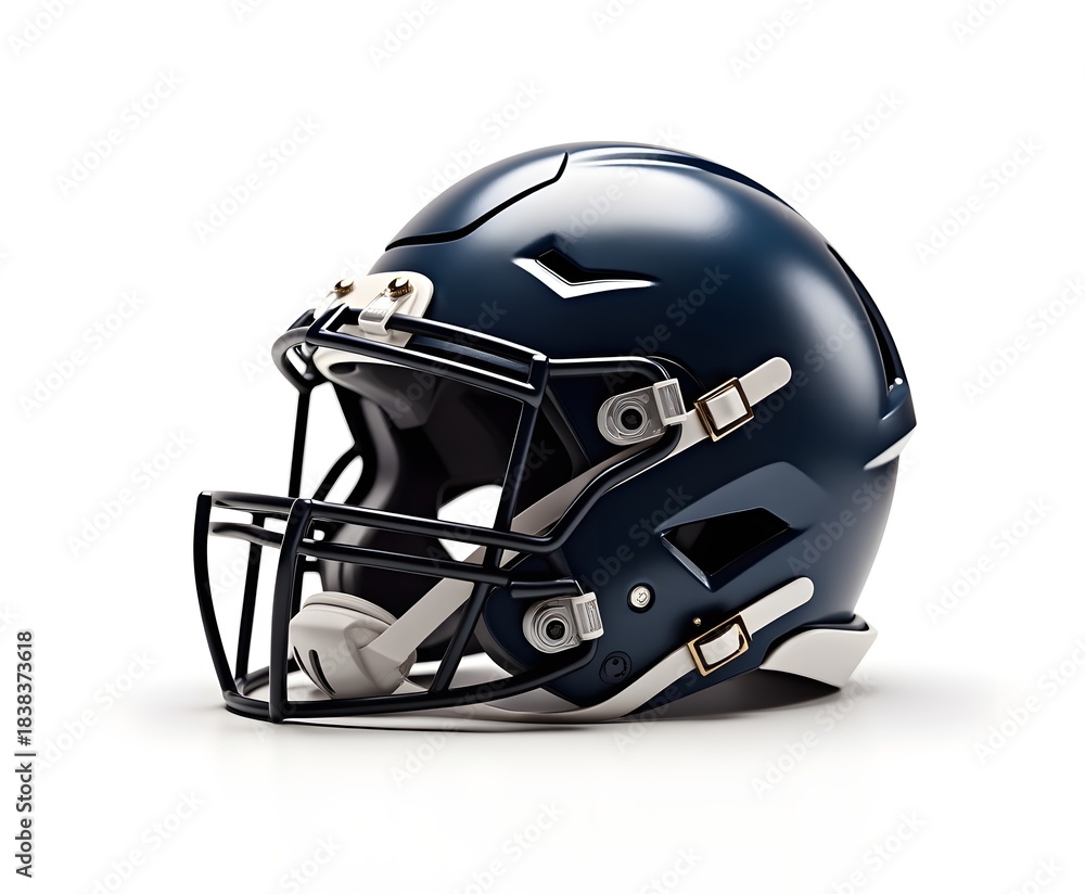 Naklejka premium American Football Helmet Isolated on White Background