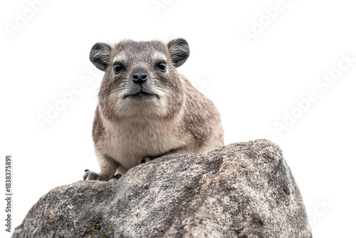 Mountain rock hyrax illustration isolated on transparent background