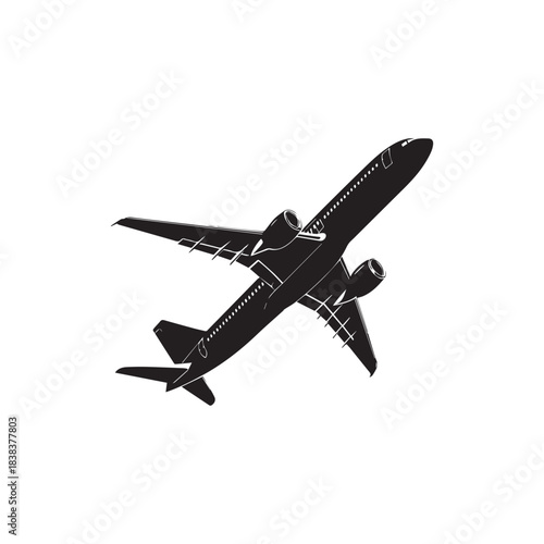 Airplane Icon silhouette Illustration Artwork